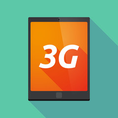 Long shadow tablet PC with    the text 3G