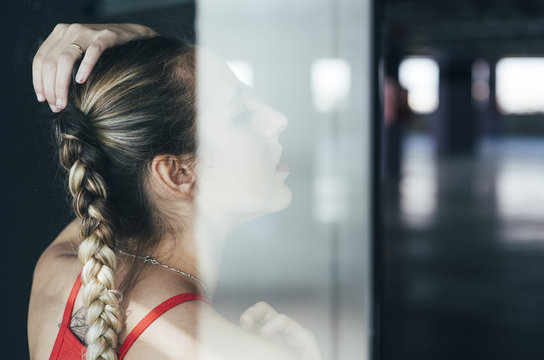 Expressive girl with braid