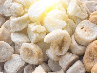 close up fried fish ball