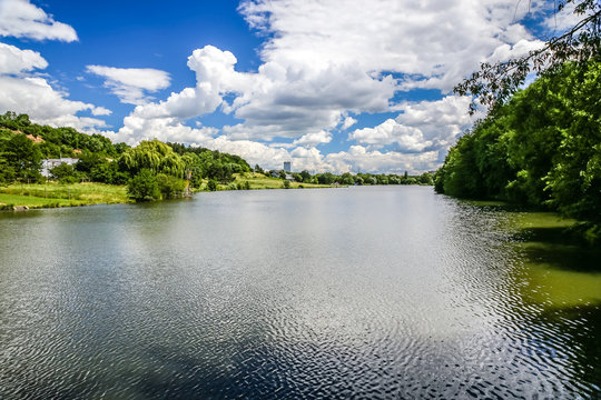 Lake Dzban In Wild Sarka - Prague, Czech Republic