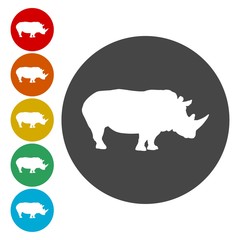 Rhino icon. rhino sign 