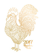 Graphic decorative rooster © Ekaterina Glazkova