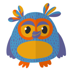 Vector image of cute owl for kindergarten