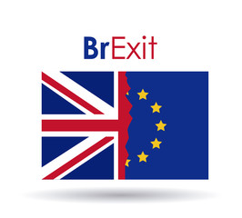 Brexit of the eruropean union icon. Europe nation and government theme. Colorful design. Vector illustration