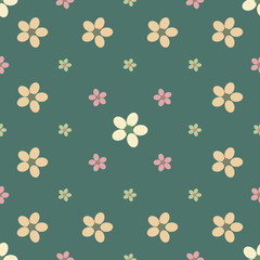 Vintage flower seamless pattern background.