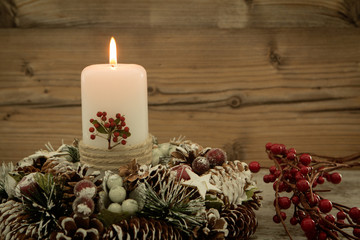 Elegant centerpiece for the Christmas table