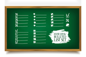 Fototapeta premium set of insulated bulleted lists