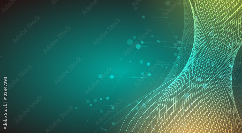 Aufkleber digital technology world. business virtual concept. vector background