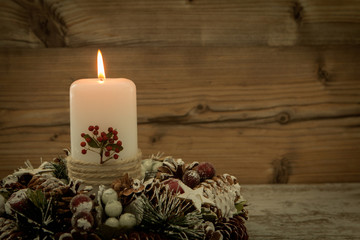 Elegant centerpiece for the Christmas table