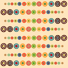 Bright circles baby seamless background.