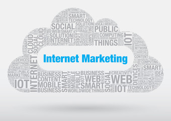 Obraz premium Internet Marketing word cloud technology vector concept illustration