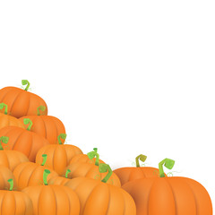 autumn vector pumpkins border design template