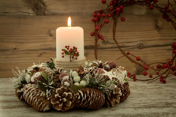 Elegant centerpiece for the Christmas table