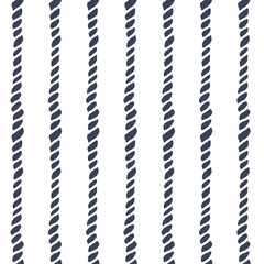 Marine rope line seamless pattern