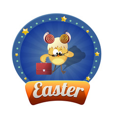 Greeting card for Easter chicken