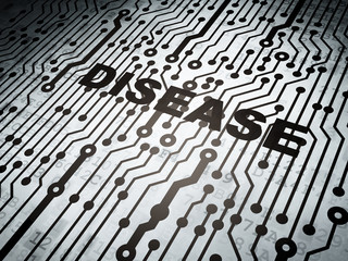 Fototapeta premium Medicine concept: circuit board with Disease