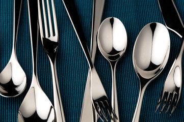 Silverware on a holiday table
