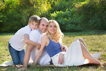 Fototapeta premium Family with child.