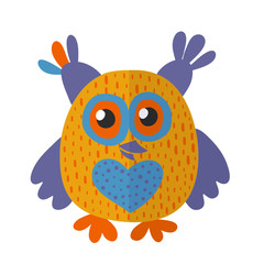 Vector image of cute owl for kindergarten