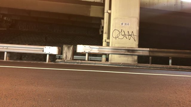 4K video of Traffic situation in the tunnel