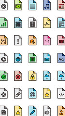 FILES & DOCUMENTS color liner icons