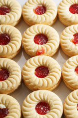 vanilla cookies with strawberry stuff