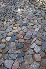 Cobbled street.