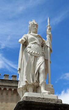big marble Statue of Liberty in San Marino Microstate