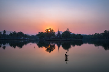 Sunset at Sukhothai History National Park