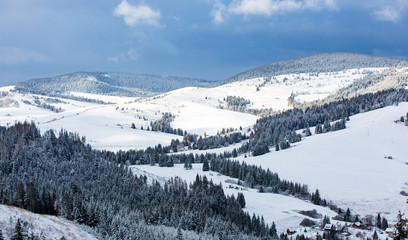 Fototapeta na wymiar winter landscape in mountains