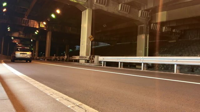4K video of Traffic situation in the tunnel
