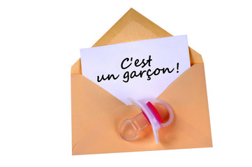 Faire-part de naissance d'un garçon