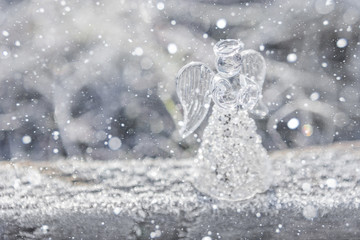Christmas angel in the snow
