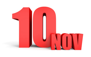 November 10. Text on white background.