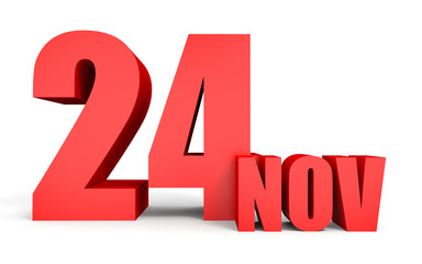 November 24. Text on white background.