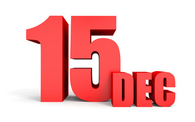 December 15. Text on white background.