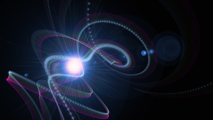 futuristic particle wave background design with lights