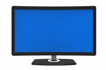 Curved tv screen, 3D rendering