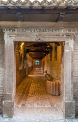 San Giovanni in Venere Abbey - Catholic monastery with basilica, in the town of Fossacesia (Abruzzo, Italy), over the hill in the Trabocchi Coast