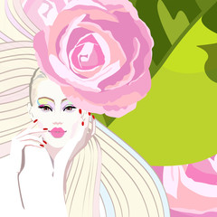 Portrait of beautiful spa girl with make-up