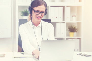 Multitasking businesswoman, toned