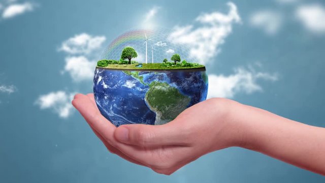 Ecology Earth concept - Sustainable energy