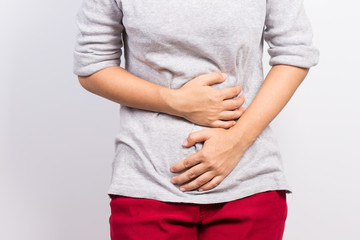 Woman has stomachache