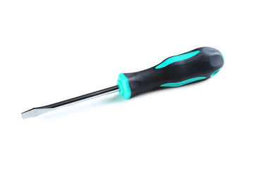 New screwdriver isolated on a white