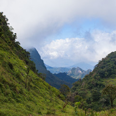 Landscape view of Chiang dao mountain area, Chiang mai, Thailand