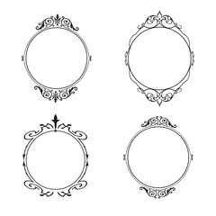 Set ornamental vintage decoration
