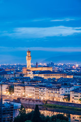 The Palazzo Vecchio, the town hall of Florence, Italy.
