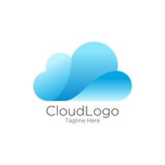 Cloud Stylish Logo Icon Concept Set
