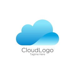 Cloud Stylish Vector Logo Template