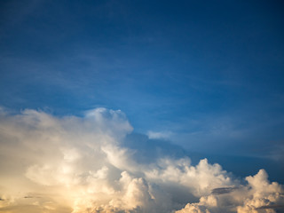 Blue sky and most cloudy background.